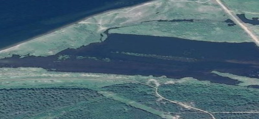 гугл карта челбиха ищем перспективные точки для береговой ловли на спиннинг